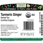 Turmeric Ginger Herbal Tea, Organic - 1 lb.