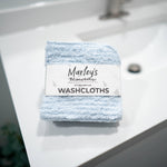Washcloths: Cotton Chenille - 4 Count Set (Sky Blue)