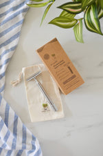 Reusable Double Edge Safety Razor - Silver