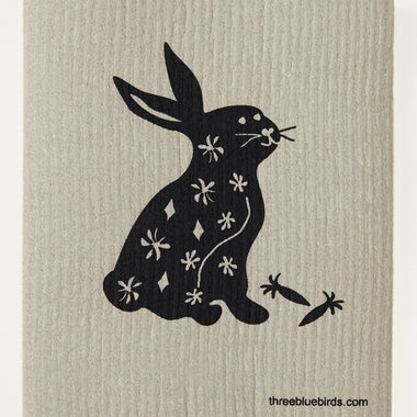Happy Hare Swedish Dishcloth on Sand