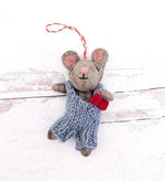 Alex the Dancer Mouse Holiday Eco Wool Ornament