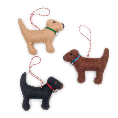 Best Friends Holiday Eco Wool Ornament - Black