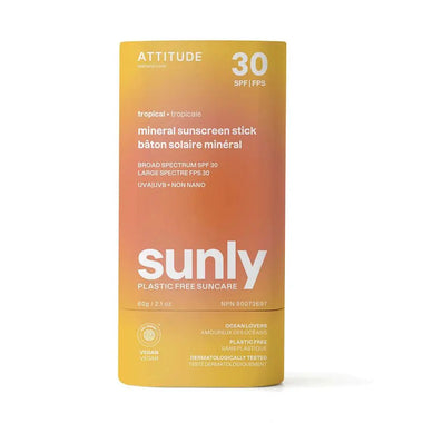 Attitude Sunly Tropical SPF 30 Mineral Sunscreen Stick 2.1 oz.