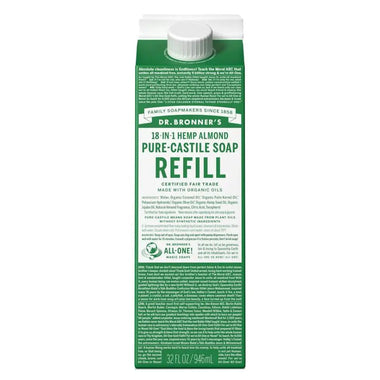 Dr. Bronner's 18-in 1 Castile Soap Refill Carton - 32 oz. Almond