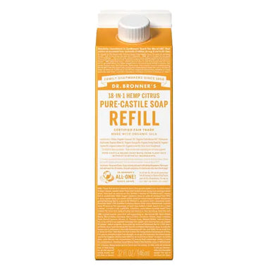 Dr. Bronner's 18-in 1 Castile Soap Refill Carton - 32 oz. Citrus