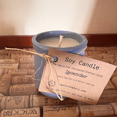 Soy candle - in Recycled Yogurt pot - Lavender