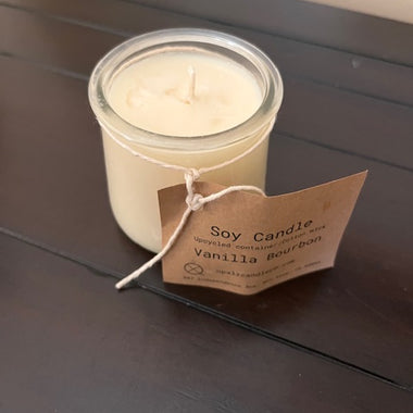 Soy candle - in Recycled Yogurt pot - Vanilla Bourbon