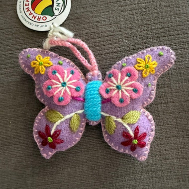 Colorful Butterfly Ornaments - Purple