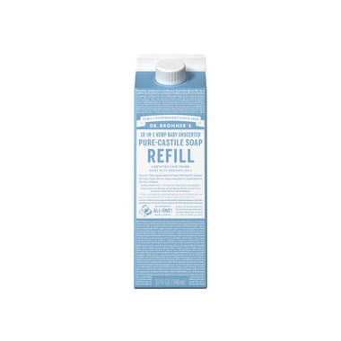 Dr. Bronner's 18-in 1 Castile Soap Refill Carton - 32 oz. Unscented