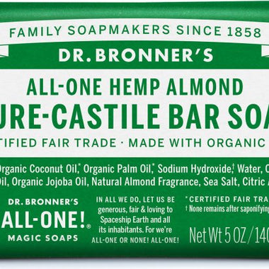 Dr Bronners Pure Castile Bar Soap - Almond