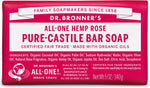 Dr Bronners Pure Castile Bar Soap - Rose