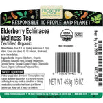 Frontier Co-op Elderberry Echinacea Wellness Tea, Organic 1 lb. Bag