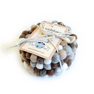 Earth Tones Eco Coasters and Trivets: Set of 4 - Eco Coasters