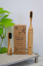 All-in-One Bamboo Travel Toothbrush with Replaceable Head