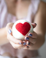 One Love Eco Dryer Balls (RED HEARTS) - Individual