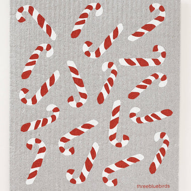 Candy Canes Swedish Dishcloth