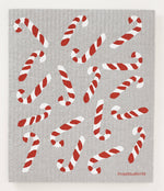 Candy Canes Swedish Dishcloth