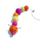 SUMMER Caterpillar Eco Wool Pet Toys (pink-orange-yellow)