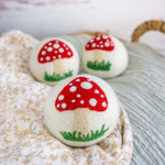 White Mushroom Dryer Ball - Individual