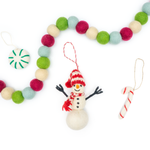 Snowman Holiday Eco Wool Ornament