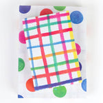 Jumbo Plaid/ Dot • DOUBLE-SIDED PARTY ECO WRAPPING PAPER