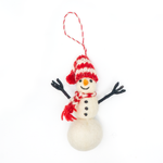 Snowman Holiday Eco Wool Ornament