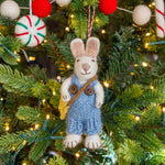 Felt Wool Bunny Eco Ornament - Bean Jumper Bunny