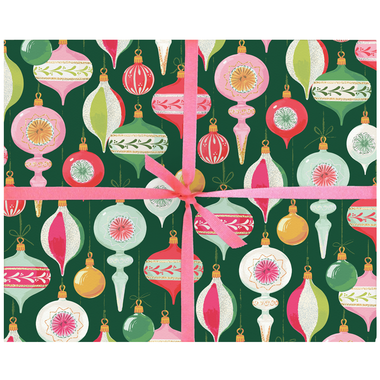 Vintage Ornaments Gift Wrap - Single Sheet