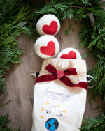 One Love Eco Dryer Balls (RED HEARTS) - Individual