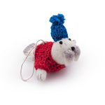 Seal and Walrus Holiday Eco Wool Ornaments