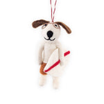 Surf Dog Holiday Eco Wool Ornament - Johnny