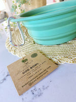 Collapsible Silicone Dog Bowl - Green