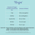 Tangie Laundry Bar Concentrate Makes 1 Gallon.