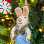 Felt Wool Bunny Eco Ornament - Bean Jumper Bunny