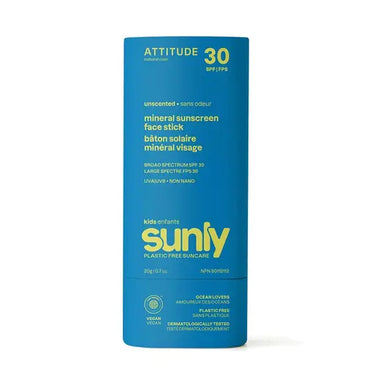 Attitude Sunly Kids Unscented SPF 30 Mineral Sunscreen Face Stick 0.7 oz.
