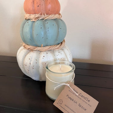 Soy candle - in Recycled Yogurt pot - Pumpkin Spice