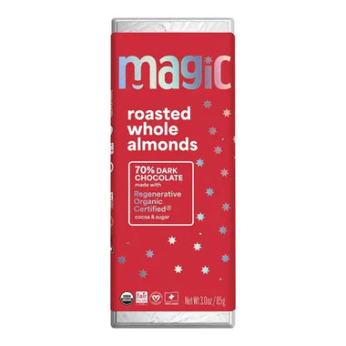 Magic Chocolate Roasted Whole Almonds Dark Chocolate Bar 3 oz.