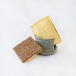 Biodegradable sponges with coconut scrubber