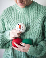 Vintage Holidays Set of 3 Eco Dryer Balls - Snowman RED