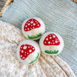 White Mushroom Dryer Ball - Individual