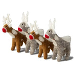 Santa’s Reindeer Holiday Eco Wool Ornament