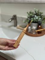 All-in-One Bamboo Travel Toothbrush with Replaceable Head