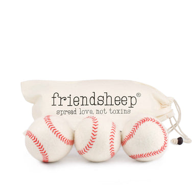 Baseball Eco Wool Dryer Balls - Set of 3 - Home Run