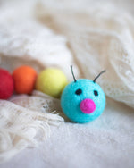RAINBOW Caterpillar Eco Wool Pet Toys (rainbow colors)