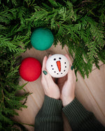 Vintage Holidays Set of 3 Eco Dryer Balls - Snowman RED