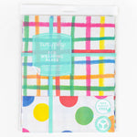 Jumbo Plaid/ Dot • DOUBLE-SIDED PARTY ECO WRAPPING PAPER