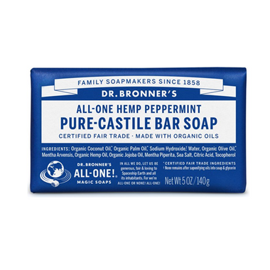 Dr Bronners Pure Castile Bar Soap - Peppermint