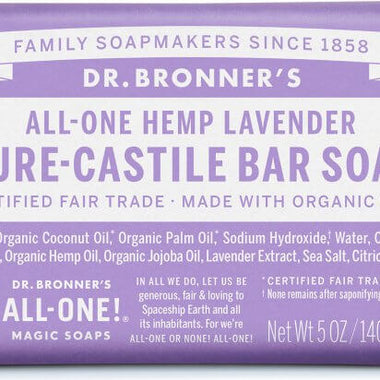 Dr Bronners Pure Castile Bar Soap - Lavender