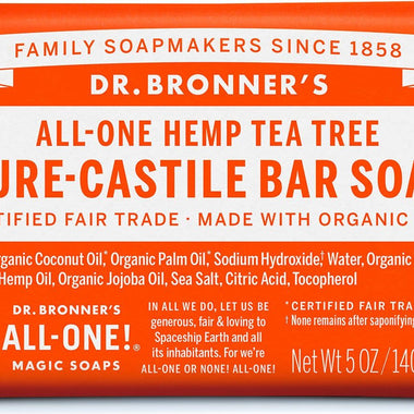 Dr Bronners Pure Castile Bar Soap - Tea Tree