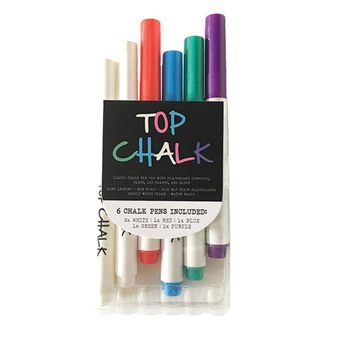 Fine Tip Liquid Chalk Markers - Set of 6